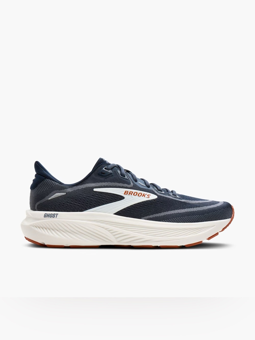 NIB BROOKS Ghost 18 in Navy/ Red Earth